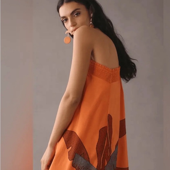 Anthropologie Maeve One-Shoulder Embroidered Maxi Dress Size Large MSRP … - Picture 5 of 9